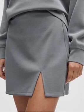 NWT lululemon athletica Softstreme High-Rise Mini Skirt in Solar Grey XL